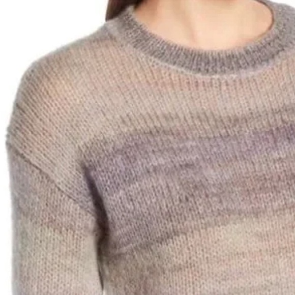 Something Navy Striped Wool Blend Sweater XS - Picture 2 of 8